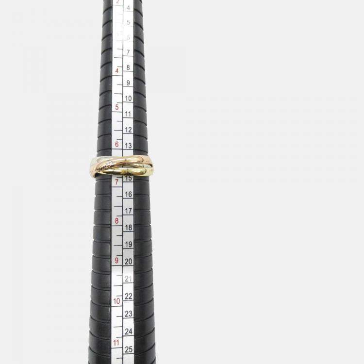 Pre Owned Cartier Trinity 18K Yellow, Rose, White Gold Band Ring EU 53