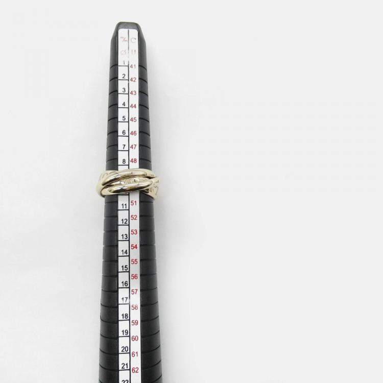 Pre Owned Cartier Trinity 18K White Gold Band Ring EU 49