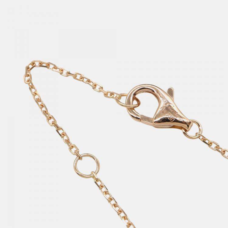 Pre Owned Cartier Amulette De Cartier 18K Rose Gold, Diamond, Malachite Pendant Necklace