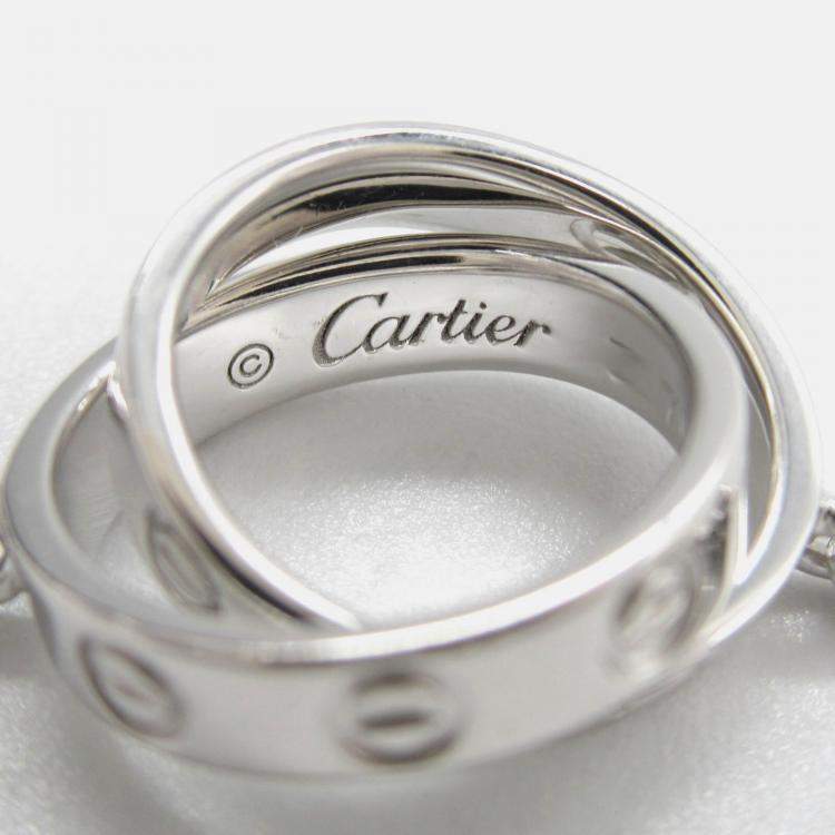 Pre Owned Cartier Love 18K White Gold Pendant Necklace