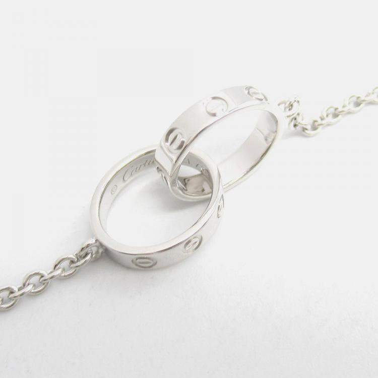 Pre Owned Cartier Love 18K White Gold Pendant Necklace