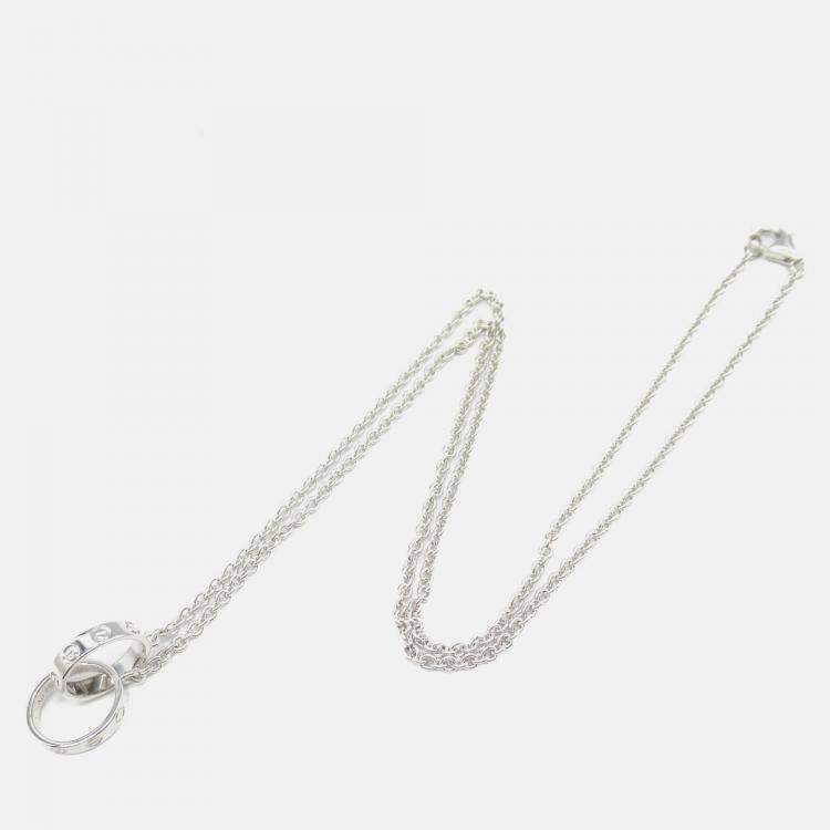 Pre Owned Cartier Love 18K White Gold Pendant Necklace