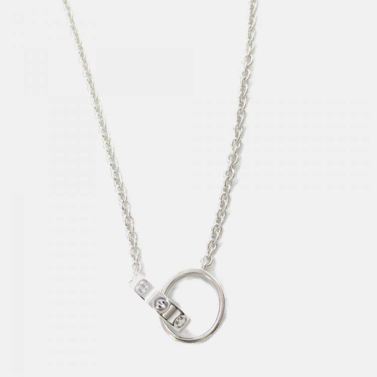 Pre Owned Cartier Love 18K White Gold Pendant Necklace