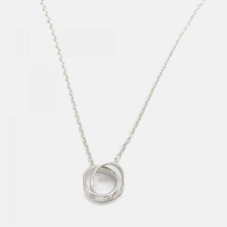 Pre Owned Cartier Love 18K White Gold Pendant Necklace