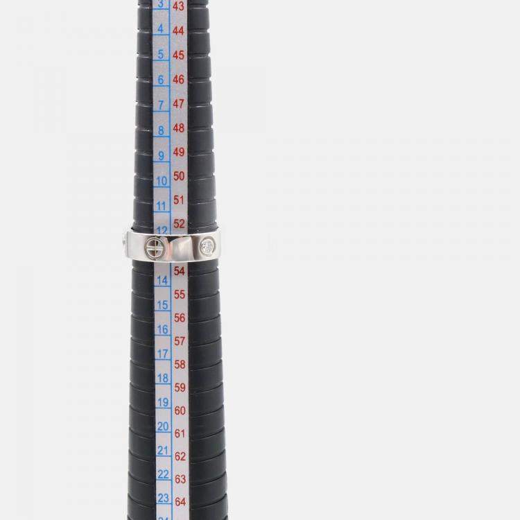 Pre Owned Cartier Love 18K White Gold and Diamond Band Ring EU 53