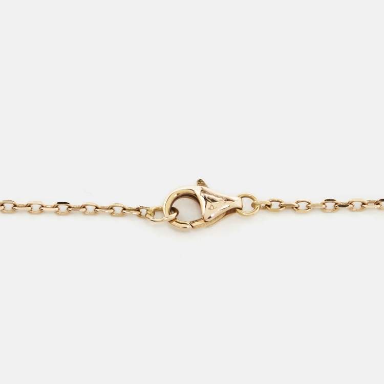Pre Owned Cartier Heart C de Cartier Diamond 18k Rose Gold Necklace