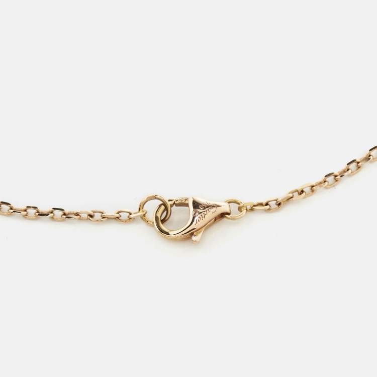 Pre Owned Cartier Heart C de Cartier Diamond 18k Rose Gold Necklace