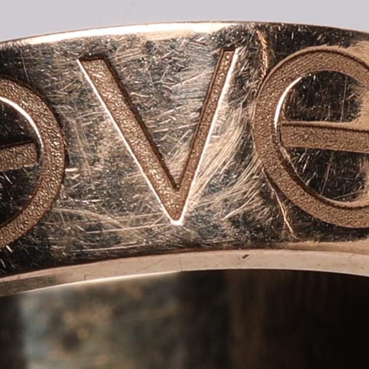 Pre Owned Cartier Love 18k Rose Gold Wedding Band Ring Size 50