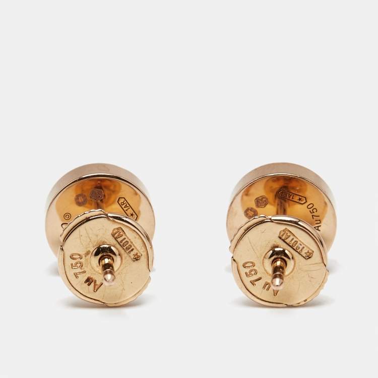Pre Owned Cartier Love Screw Motif 18k Rose Gold Stud Earrings