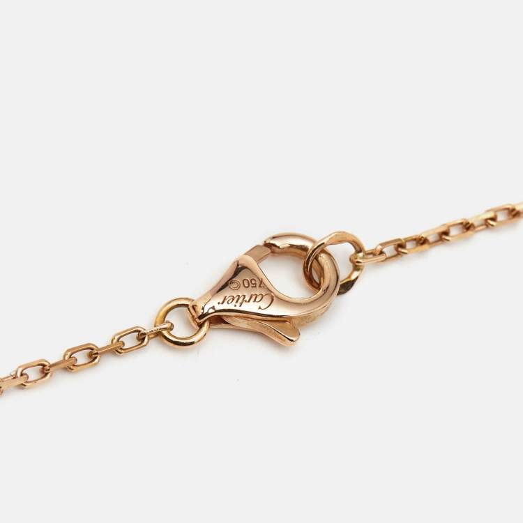 Pre Owned Cartier Trinity de Cartier Cultured Pearl 18K Three Tone Gold Necklace