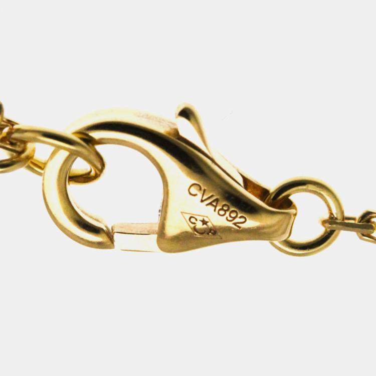 Pre Owned Cartier D'amour 18K Rose Gold and Sapphire Pendant Necklace