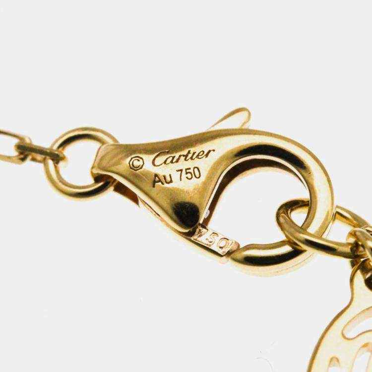 Pre Owned Cartier D'amour 18K Rose Gold and Sapphire Pendant Necklace
