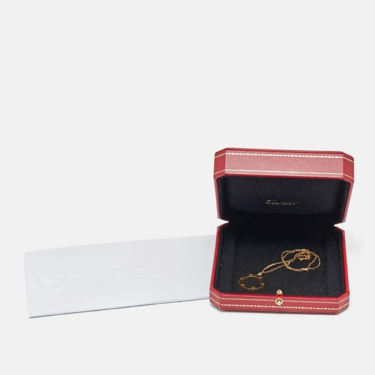 Pre Owned Cartier Love 18k Yellow Gold Pendant Necklace