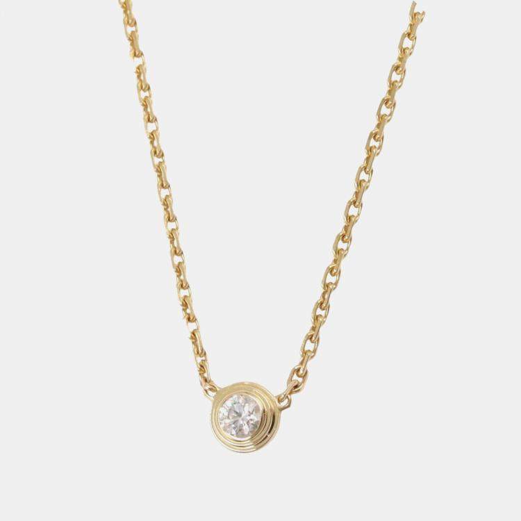 Pre Owned Cartier D'Amour 18K Yellow Gold Diamond Necklace