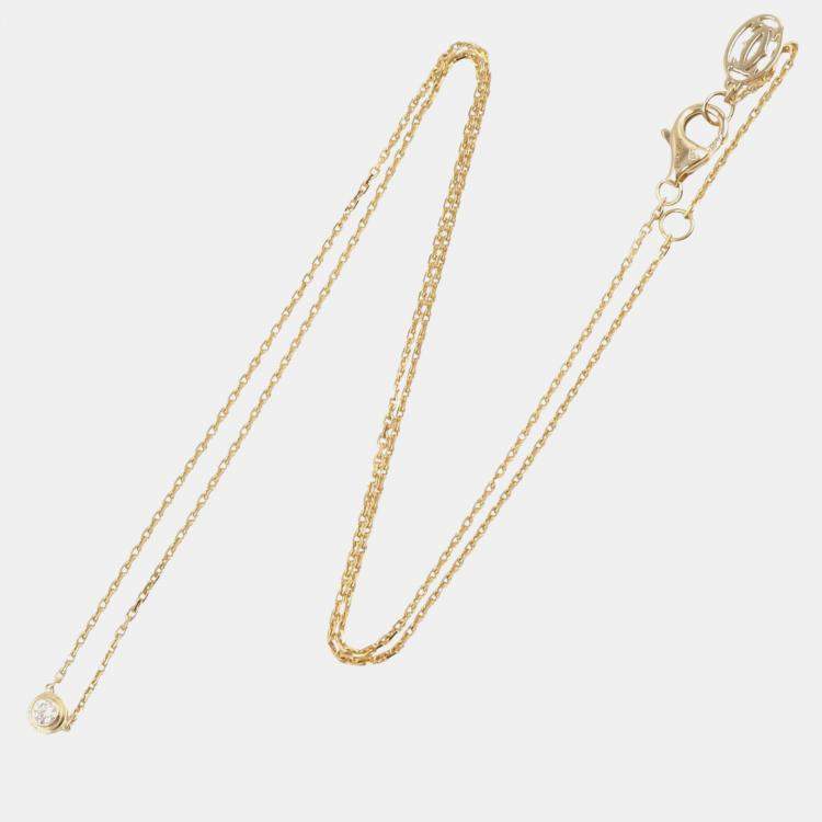 Pre Owned Cartier D'Amour 18K Yellow Gold Diamond Necklace