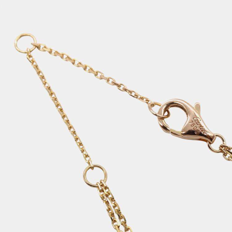 Pre Owned Cartier Trinity 18K Yellow, Rose, White Gold Necklace