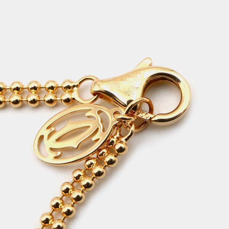 Pre Owned Cartier Trinity De Cartier Large 18K Yellow, White and Rose Gold Diamonds Necklace