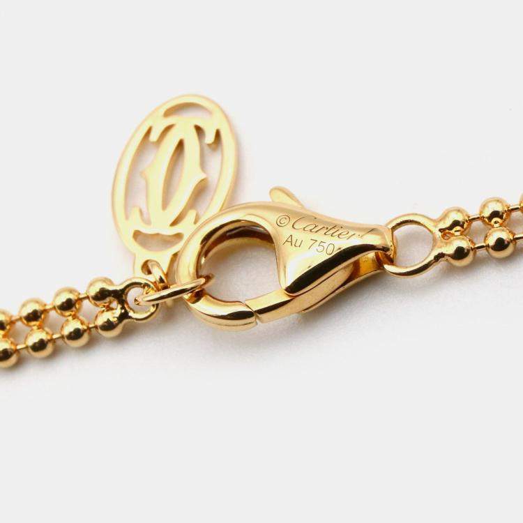 Pre Owned Cartier Trinity De Cartier Large 18K Yellow, White and Rose Gold Diamonds Necklace