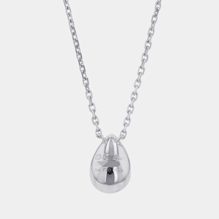 Pre Owned Cartier Etincelle de Cartier 18K White Gold and Diamond Pendant Necklace