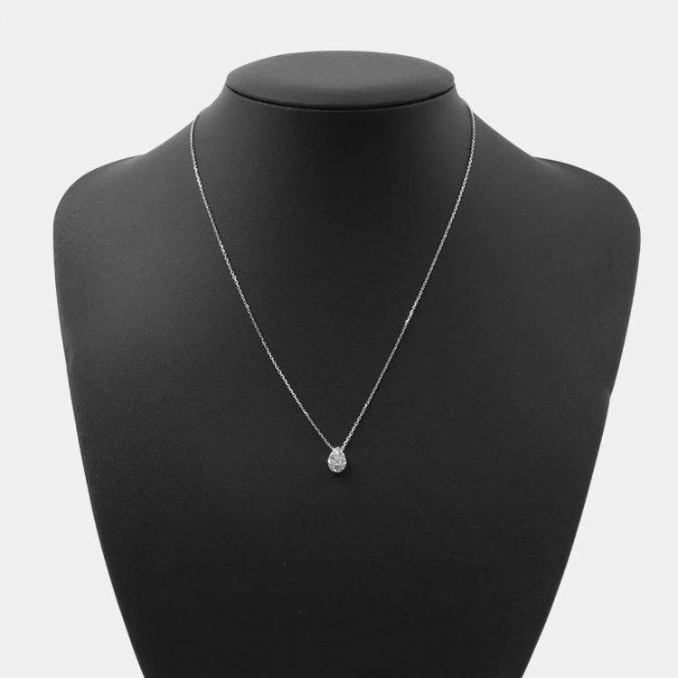Pre Owned Cartier Etincelle de Cartier 18K White Gold and Diamond Pendant Necklace