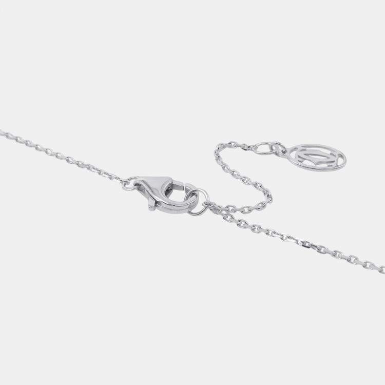 Pre Owned Cartier Etincelle de Cartier 18K White Gold and Diamond Pendant Necklace