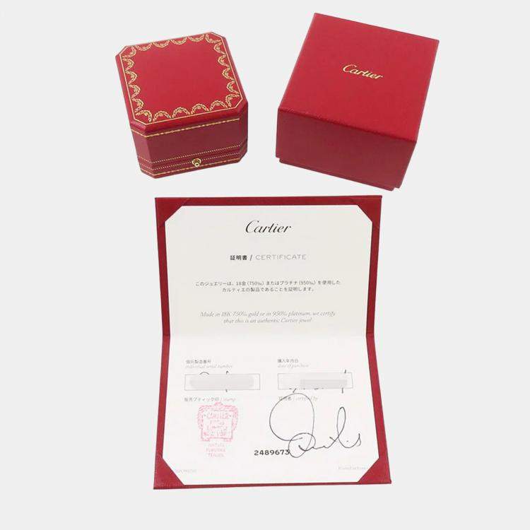 Pre Owned Cartier Juste Un Clou 18K White Gold and Diamond Ring EU 47