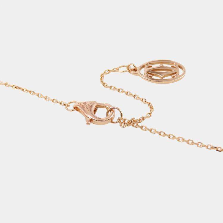 Pre Owned Cartier Cross 18K Rose Gold Pendant Necklace