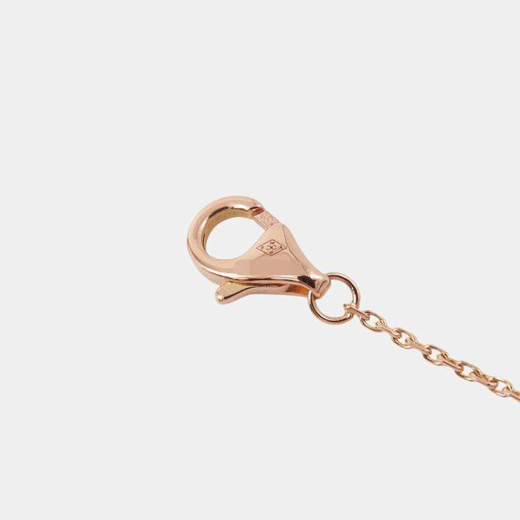 Pre Owned Cartier Cross 18K Rose Gold Pendant Necklace