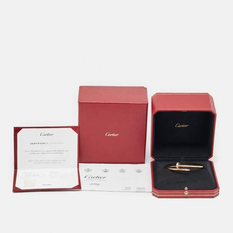 مملوكة مسبقًا Cartier Juste Un Clou Diamonds 18k Rose Gold Classic Model Bracelet 18