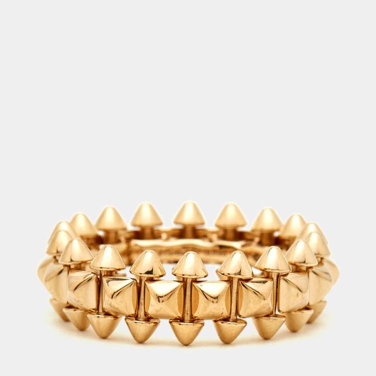 Pre Owned Cartier Clash de Cartier 18k Rose Gold Medium Model Ring Size 57