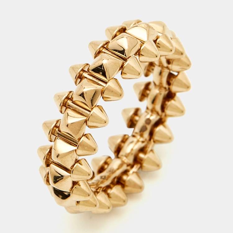 Pre Owned Cartier Clash de Cartier 18k Rose Gold Medium Model Ring Size 57