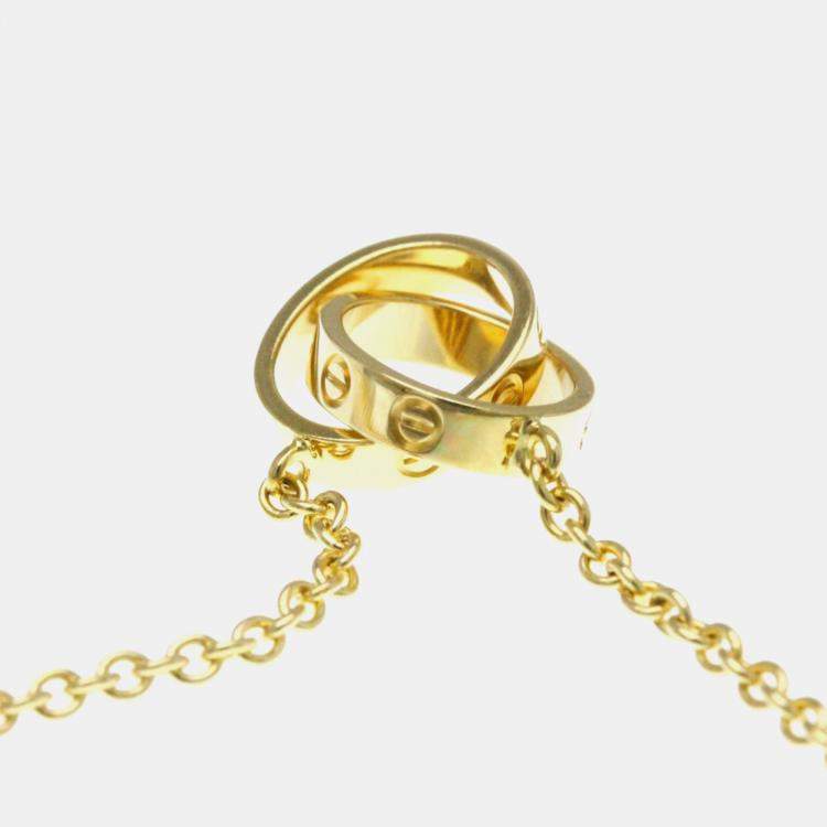 مملوكة مسبقًا Cartier Love Interlocking 18K Yellow Gold Necklace