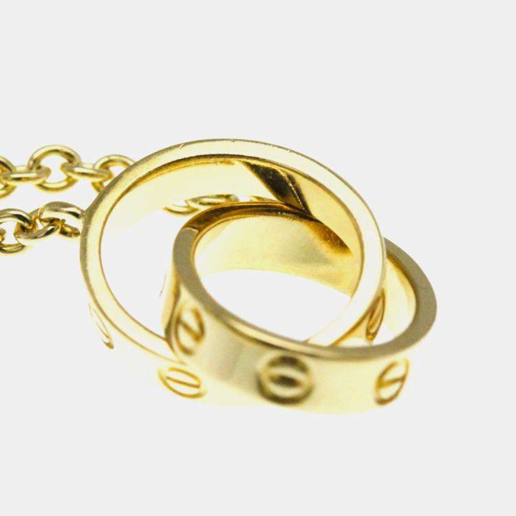 مملوكة مسبقًا Cartier Love Interlocking 18K Yellow Gold Necklace