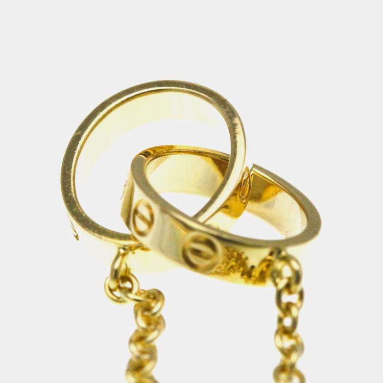 مملوكة مسبقًا Cartier Love Interlocking 18K Yellow Gold Necklace
