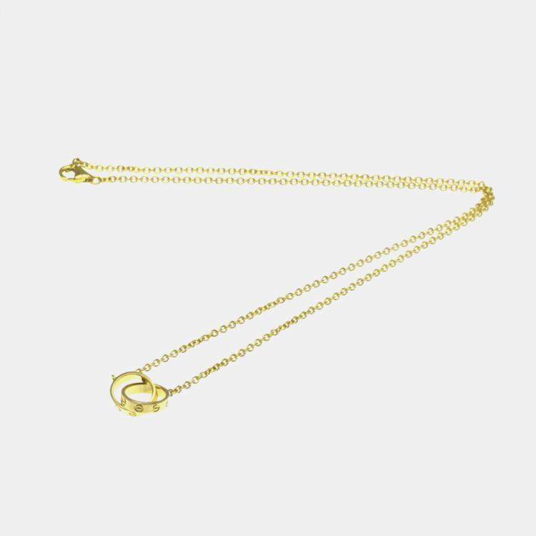 مملوكة مسبقًا Cartier Love Interlocking 18K Yellow Gold Necklace