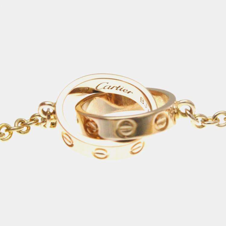 Pre Owned Cartier Love Interlocking 18K Rose Gold Necklace