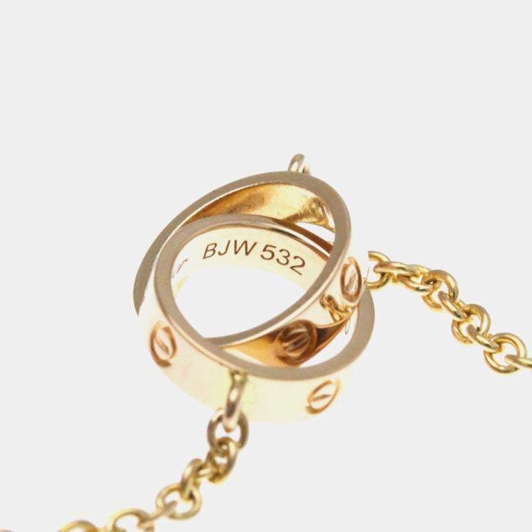 Pre Owned Cartier Love Interlocking 18K Rose Gold Necklace