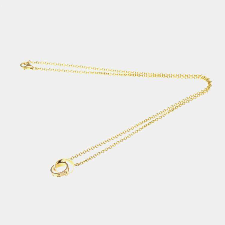 Pre Owned Cartier Love Interlocking 18K Rose Gold Necklace