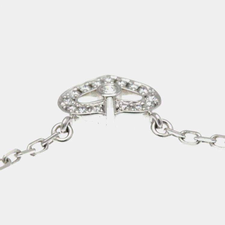 Pre Owned Cartier 18K White Gold and Diamond C De Cartier Pendant Necklace