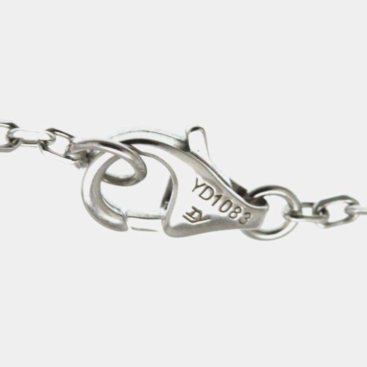 Pre Owned Cartier 18K White Gold and Diamond C De Cartier Pendant Necklace
