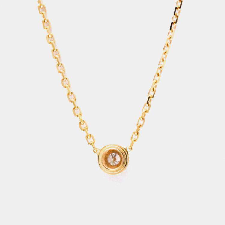 Pre Owned Cartier D'amour 18K Pink Gold Diamond Necklace