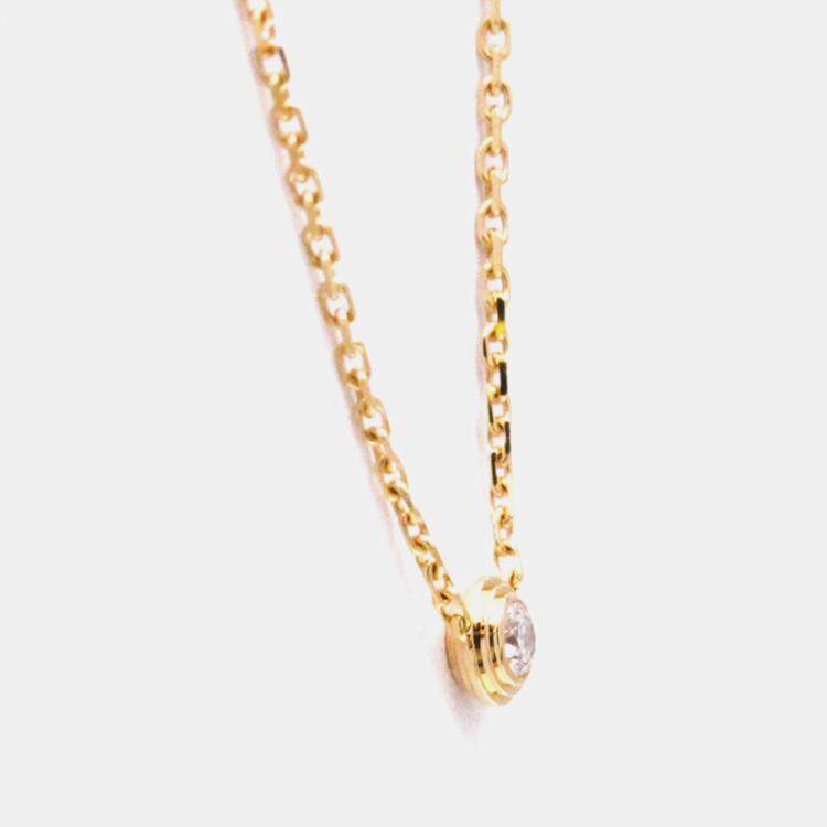 Pre Owned Cartier D'amour 18K Pink Gold Diamond Necklace