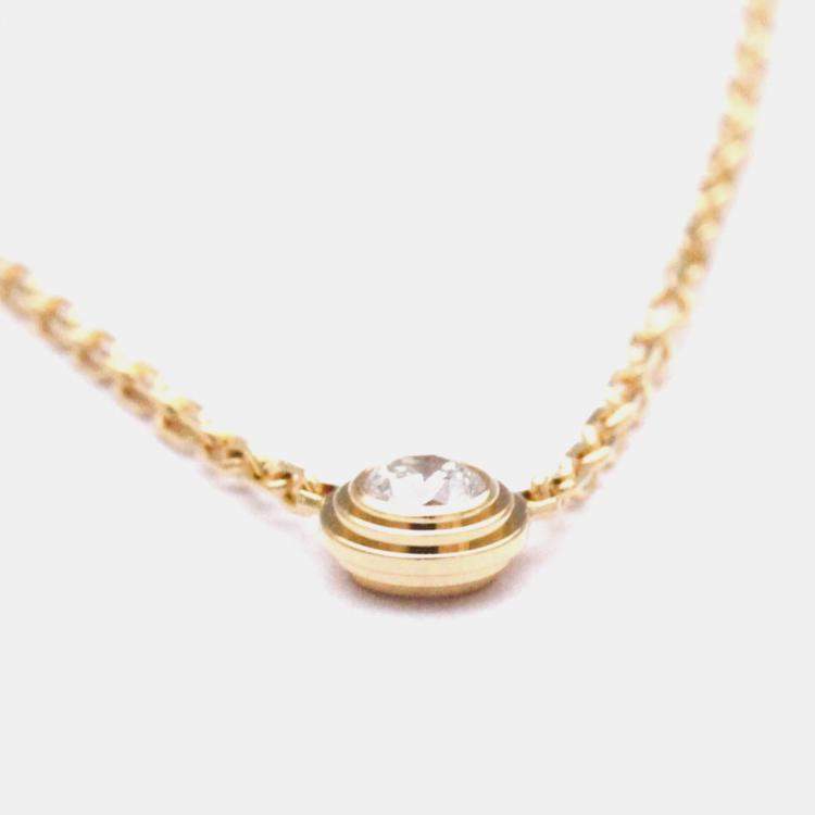 Pre Owned Cartier D'amour 18K Pink Gold Diamond Necklace
