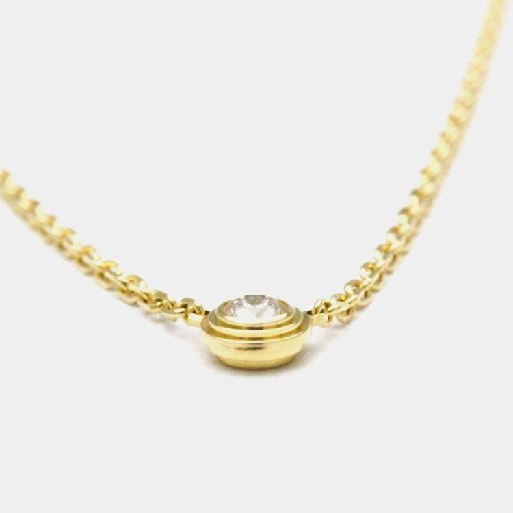 Pre Owned Cartier D'amour 18K Yellow Gold Diamond Necklace