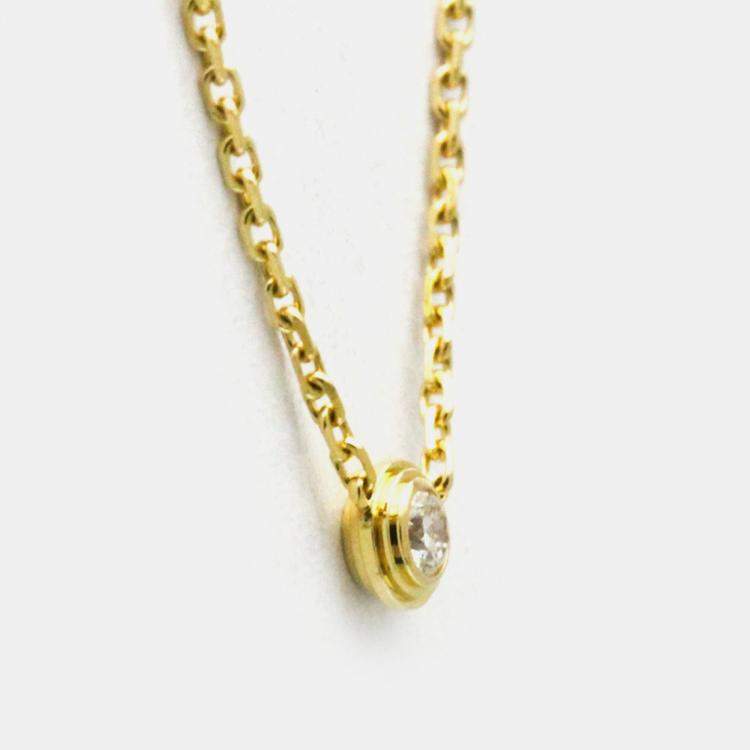 Pre Owned Cartier D'amour 18K Yellow Gold Diamond Necklace
