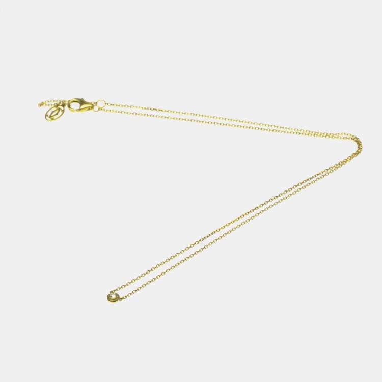 Pre Owned Cartier D'amour XS 18K Yellow Gold Diamond Necklace