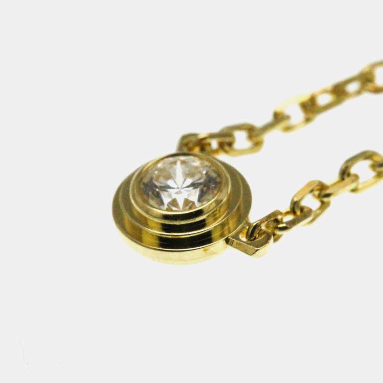 Pre Owned Cartier D'amour XS 18K Yellow Gold Diamond Necklace