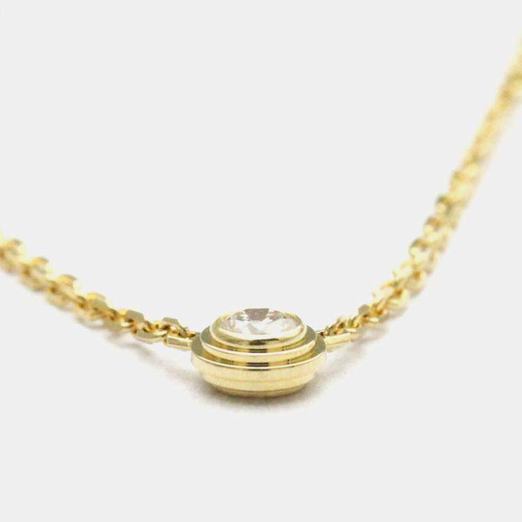 Pre Owned Cartier D'amour XS 18K Yellow Gold Diamond Necklace