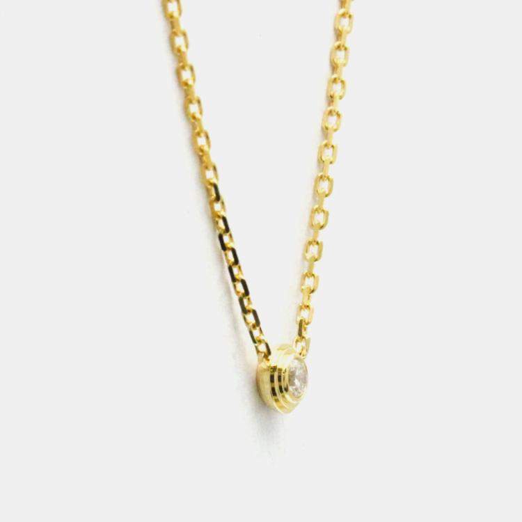 Pre Owned Cartier D'amour XS 18K Yellow Gold Diamond Necklace