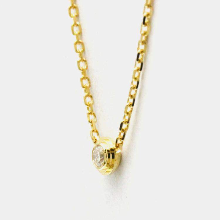 Pre Owned Cartier D'amour XS 18K Yellow Gold Diamond Necklace